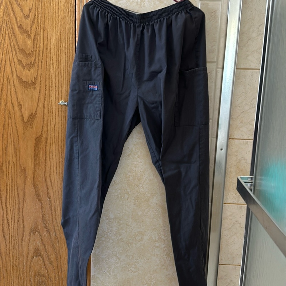 Dark grey scrub elastic water pants